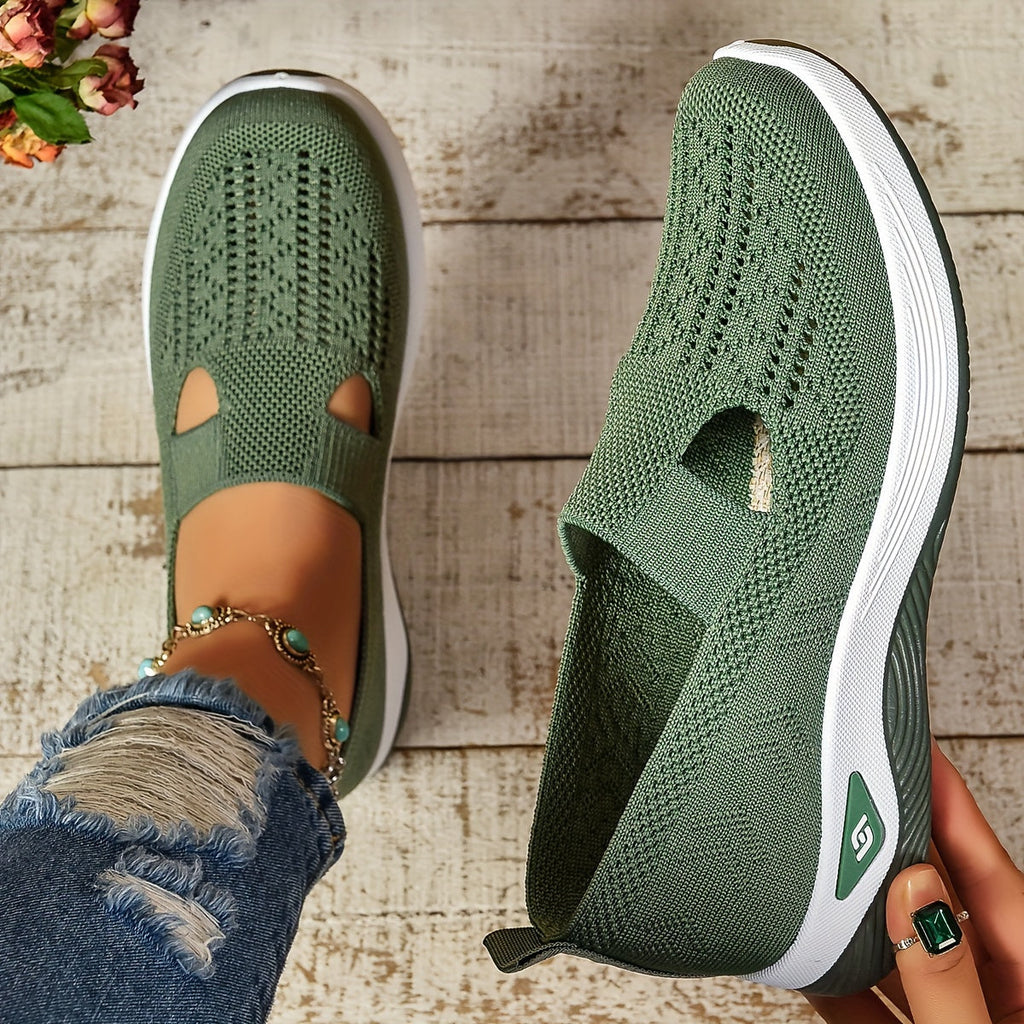 Dames slip-on schoenen, orthopedisch — van textiel met een gedempte binnenzool