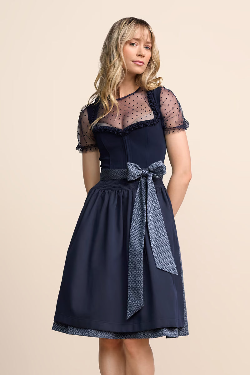 Dirndl dames, blauw — Traditionele Oktoberfestjurk