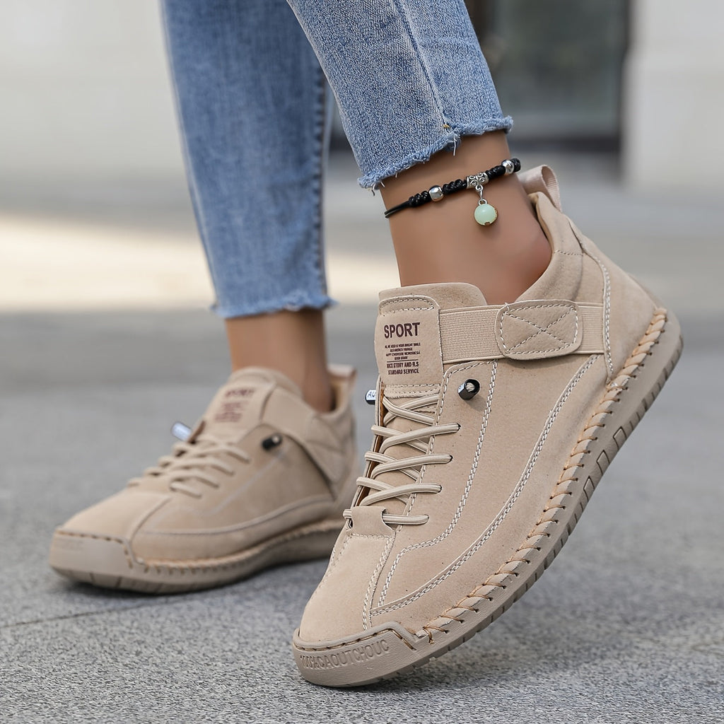 Dames slip-on sneakers — met klittenbandsluiting en gedempte zool, comfortabel
