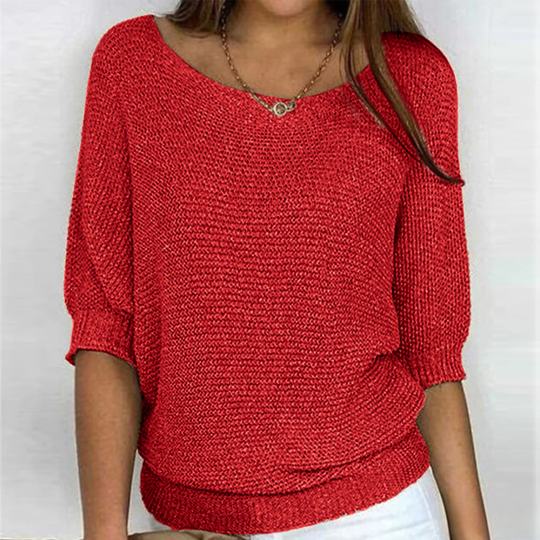 Dames gebreide trui — elegante en zachte, veelzijdige pullover