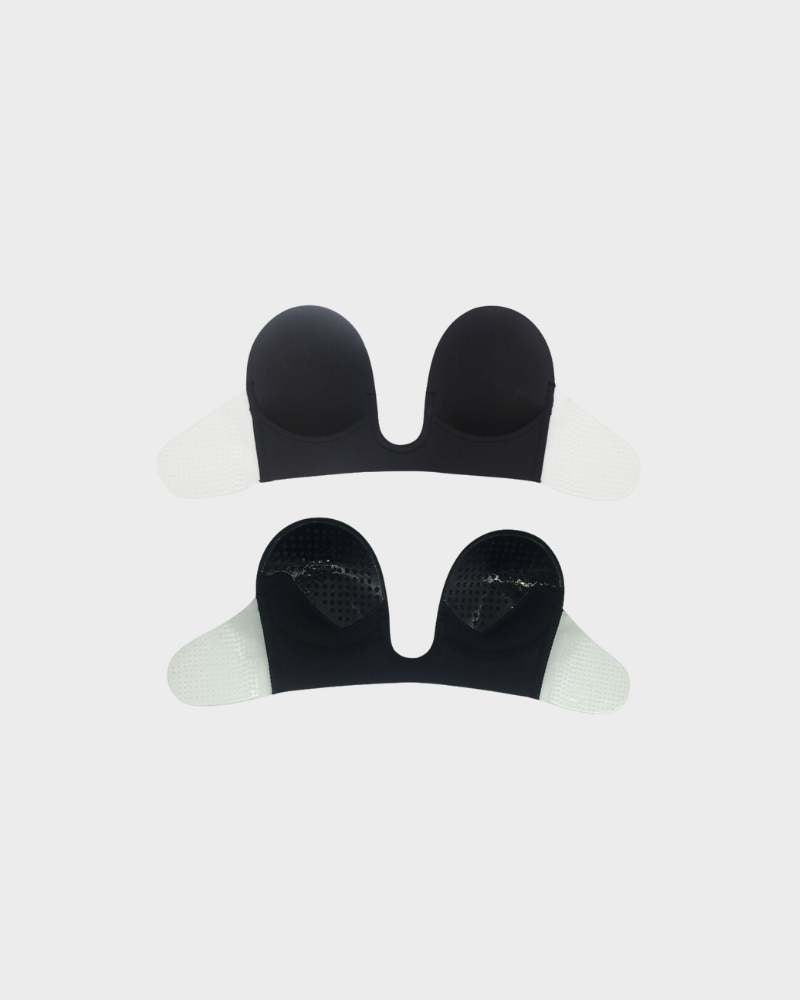 Dames-bh, strapless — naadloze push-up met diepe U-vormige halslijn