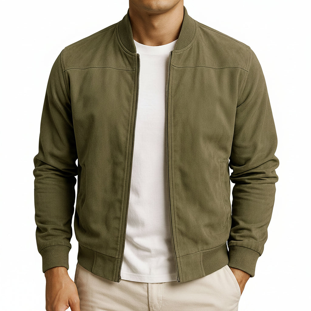 Herenjas — minimalistische casual jas met ritssluiting