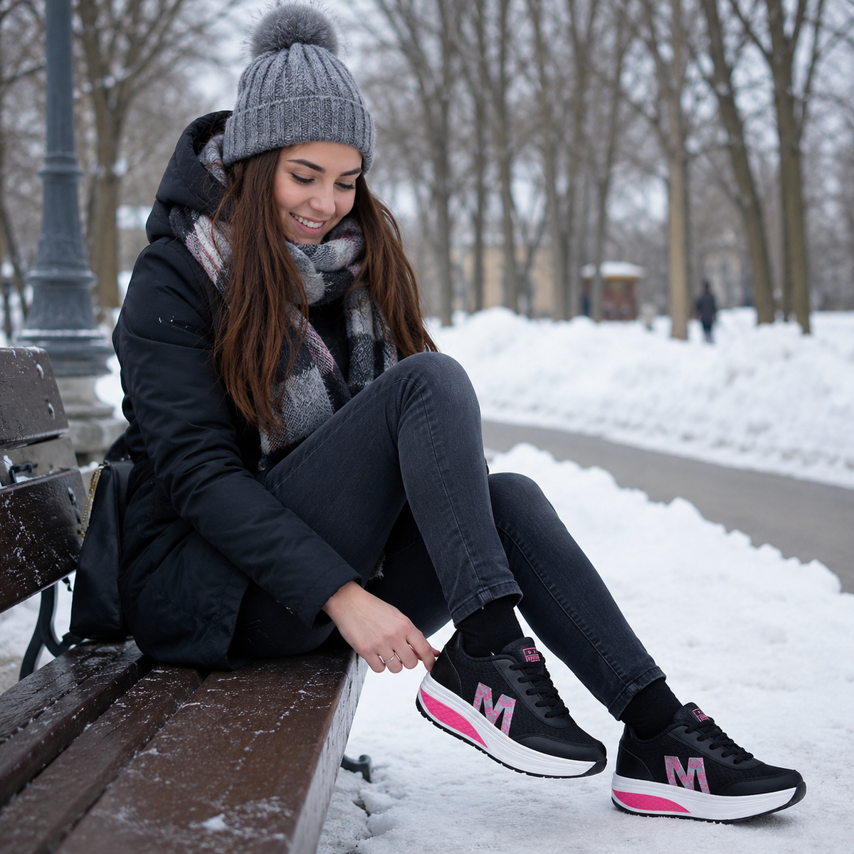 Dames sneakers, orthopedisch — corrigerende wandelschoen met demping
