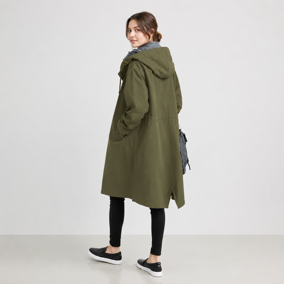 Dames regenjas — waterdicht en ademend met oversized capuchon