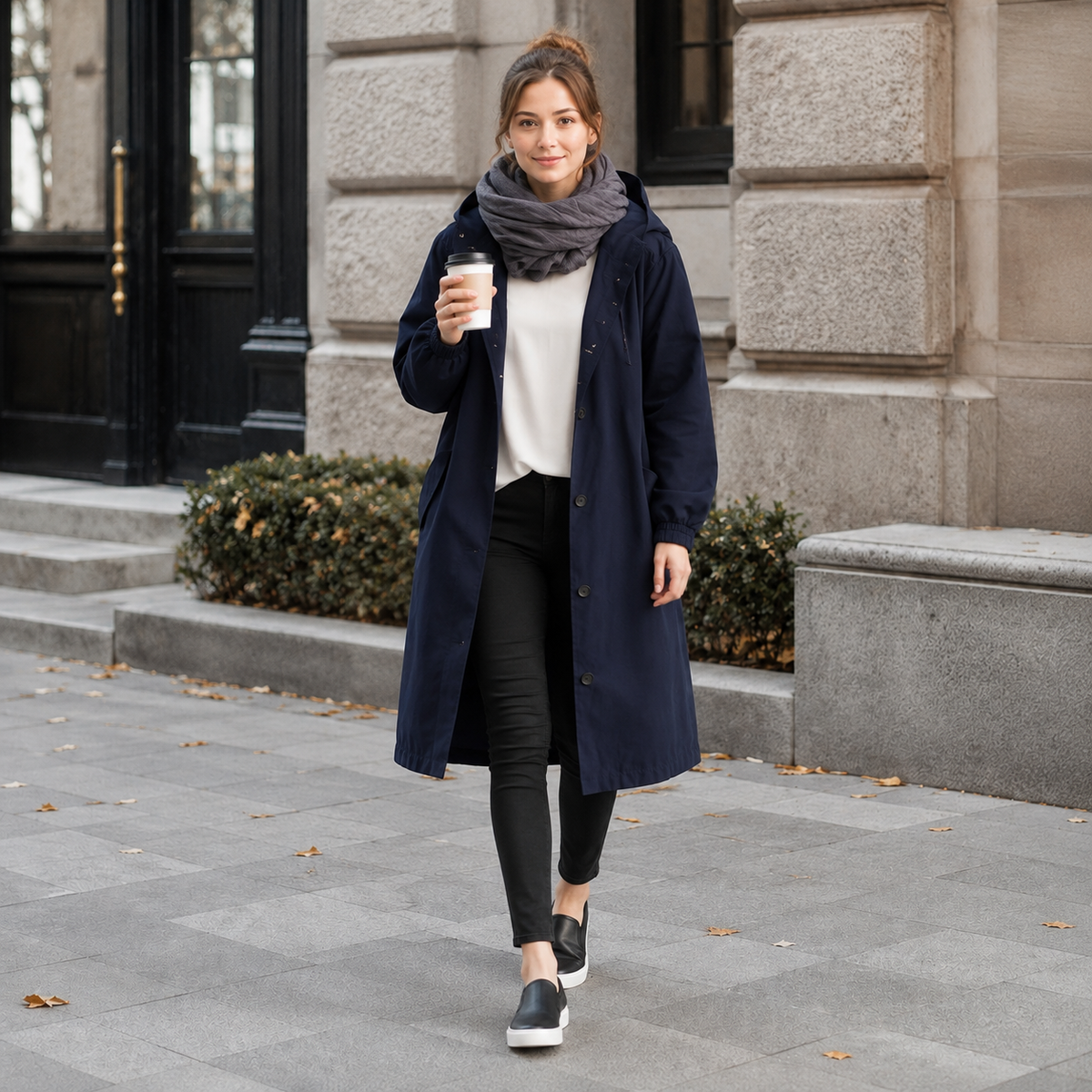 Dames regenjas — waterdicht en ademend met oversized capuchon