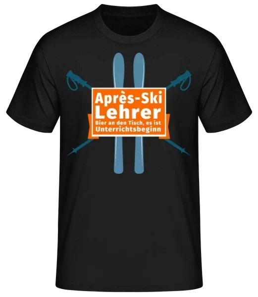 Après-ski T-shirt heren — T-shirt met korte mouwen en een leuke skiprint