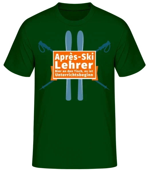 Après-ski T-shirt heren — T-shirt met korte mouwen en een leuke skiprint