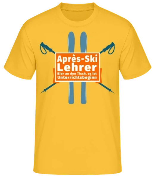 Après-ski T-shirt heren — T-shirt met korte mouwen en een leuke skiprint