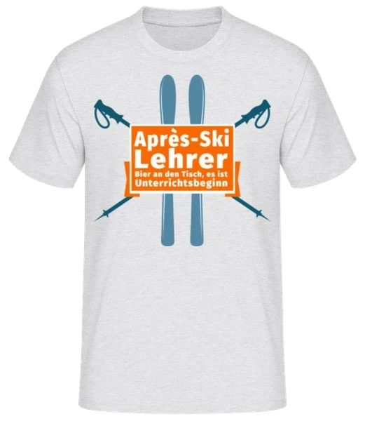 Après-ski T-shirt heren — T-shirt met korte mouwen en een leuke skiprint