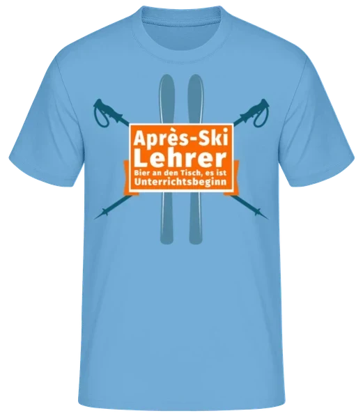 Après-ski T-shirt heren — T-shirt met korte mouwen en een leuke skiprint