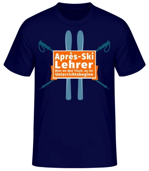 Après-ski T-shirt heren — T-shirt met korte mouwen en een leuke skiprint