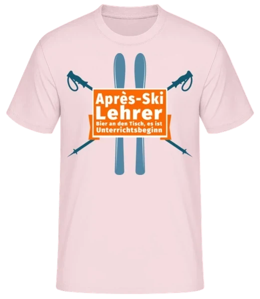 Après-ski T-shirt heren — T-shirt met korte mouwen en een leuke skiprint