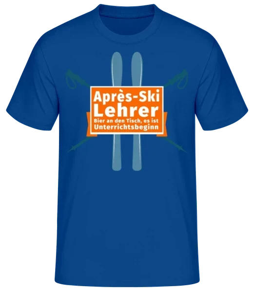 Après-ski T-shirt heren — T-shirt met korte mouwen en een leuke skiprint
