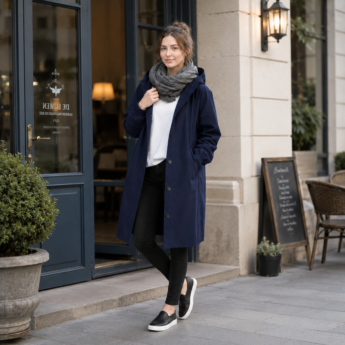 Dames regenjas — waterdicht en ademend met oversized capuchon
