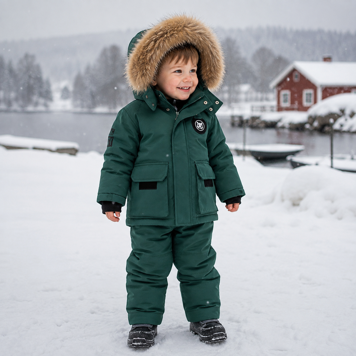 Warme winterset voor kinderen — 2-delige set met jas en broek