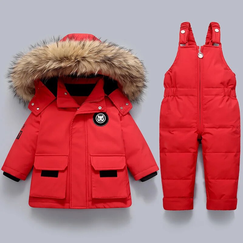 Warme winterset voor kinderen — 2-delige set met jas en broek