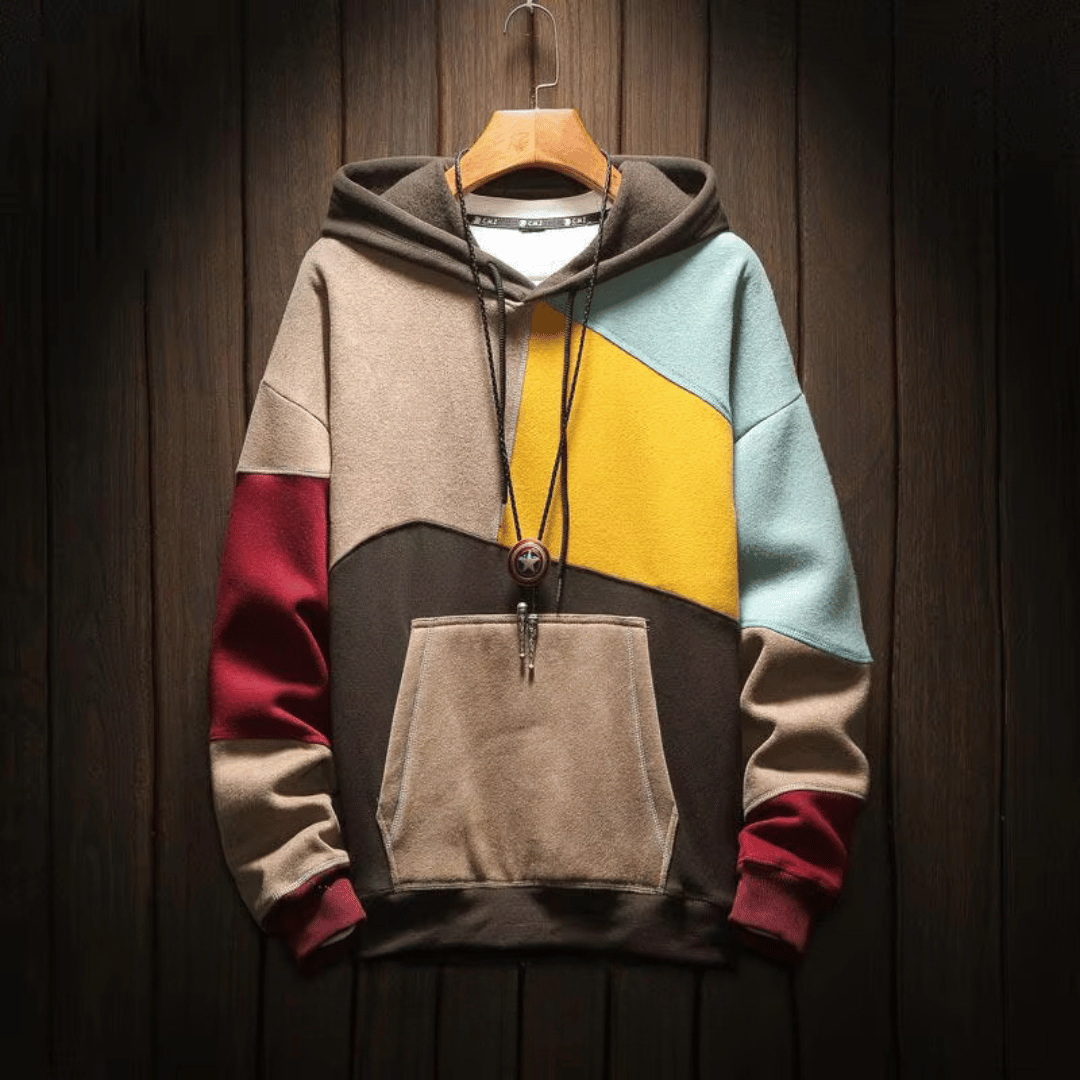 Herenhoodie van katoen — moderne hoodie met grafische print