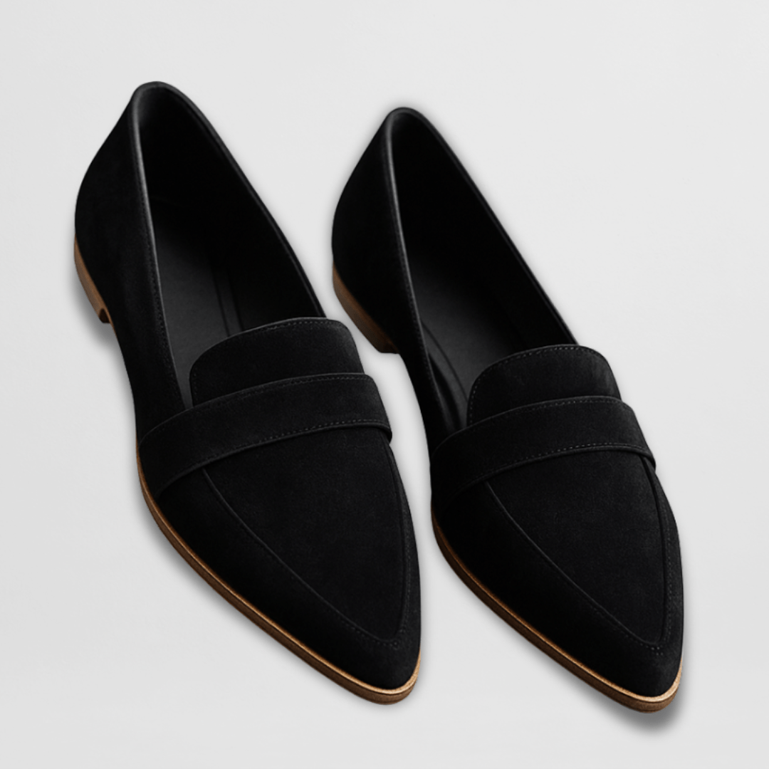 Dames loafers — mocca-imitatie, comfortabele slip-ons met ondersteunende zool