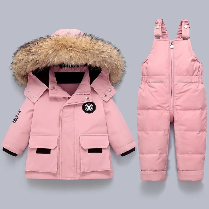Warme winterset voor kinderen — 2-delige set met jas en broek