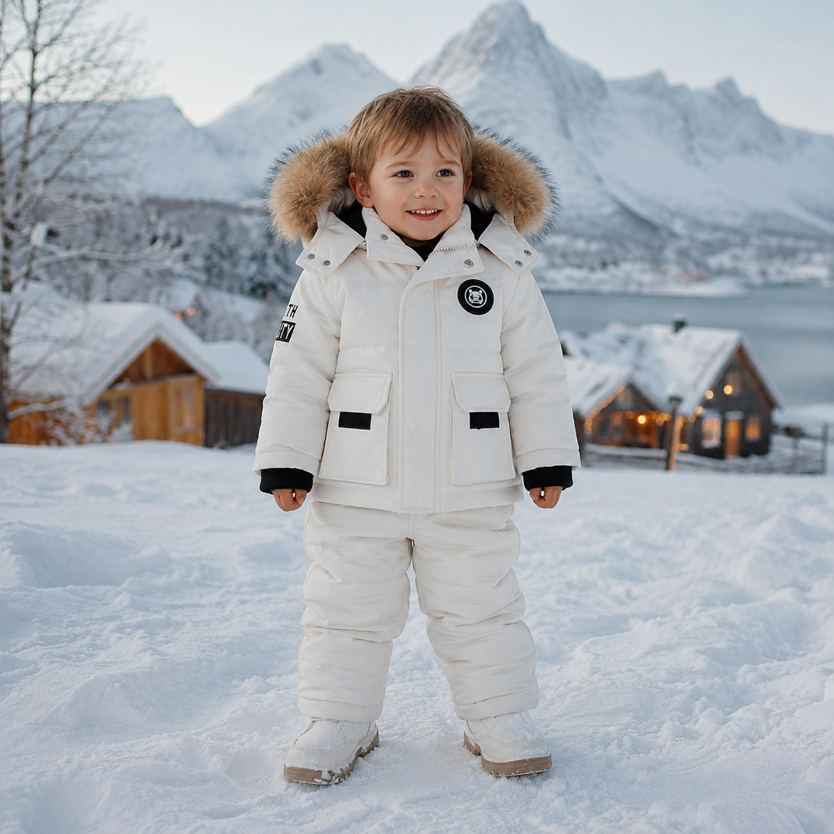 Warme winterset voor kinderen — 2-delige set met jas en broek