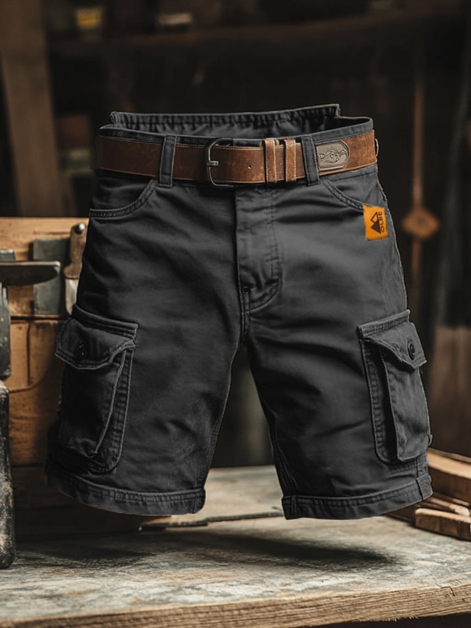 Cargo broek heren, katoen — casual outdoorbroek met cargozakken
