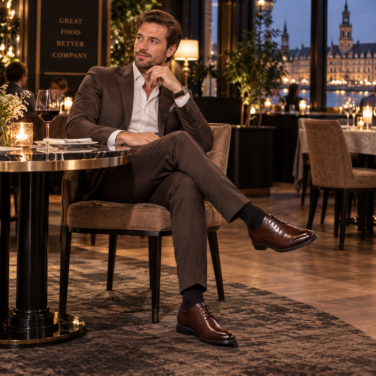 Nette herenschoenen van imitatieleer — tijdloze veterschoenen voor feestelijke gelegenheden en werk