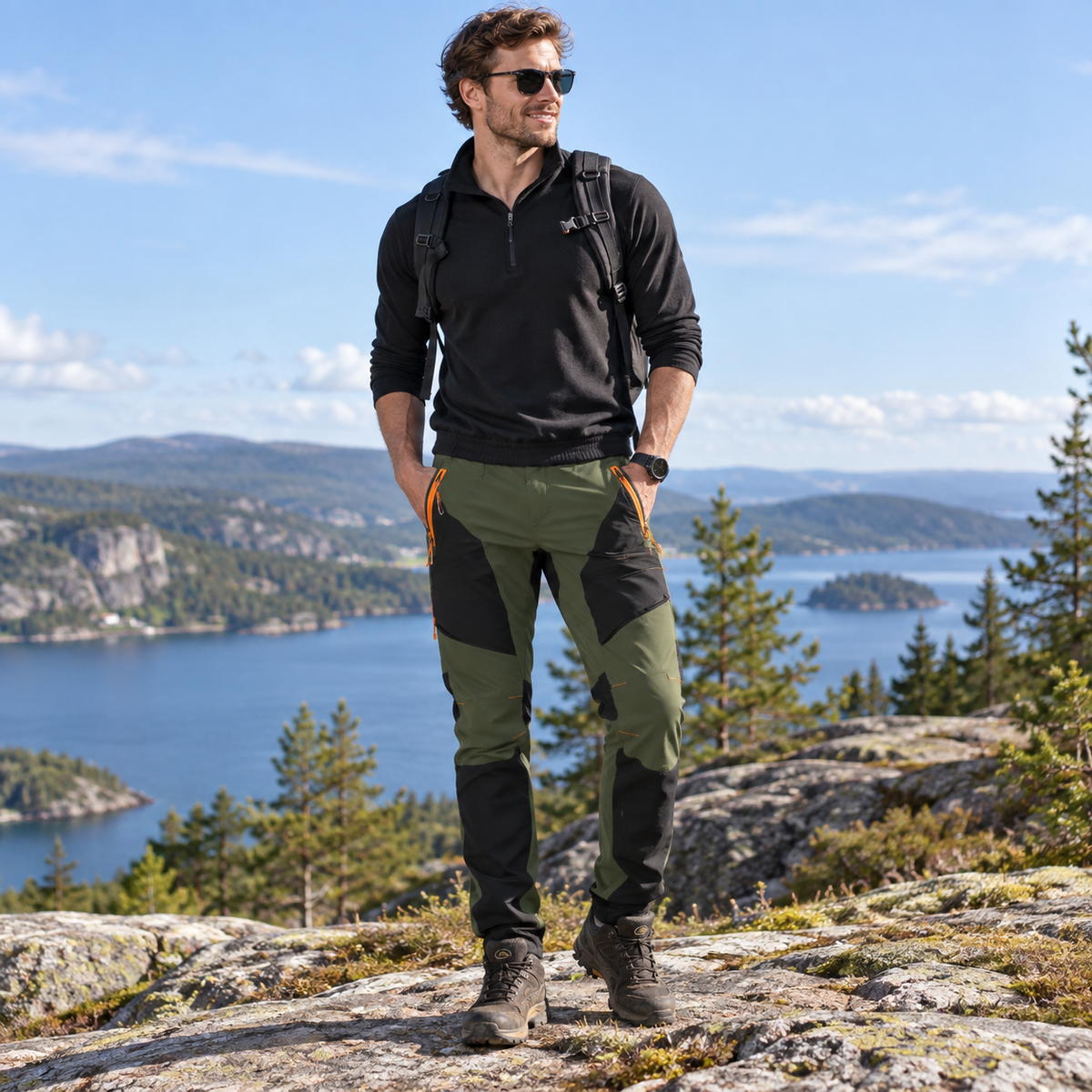 Ademende outdoorbroek voor heren — comfortabele wandelbroek