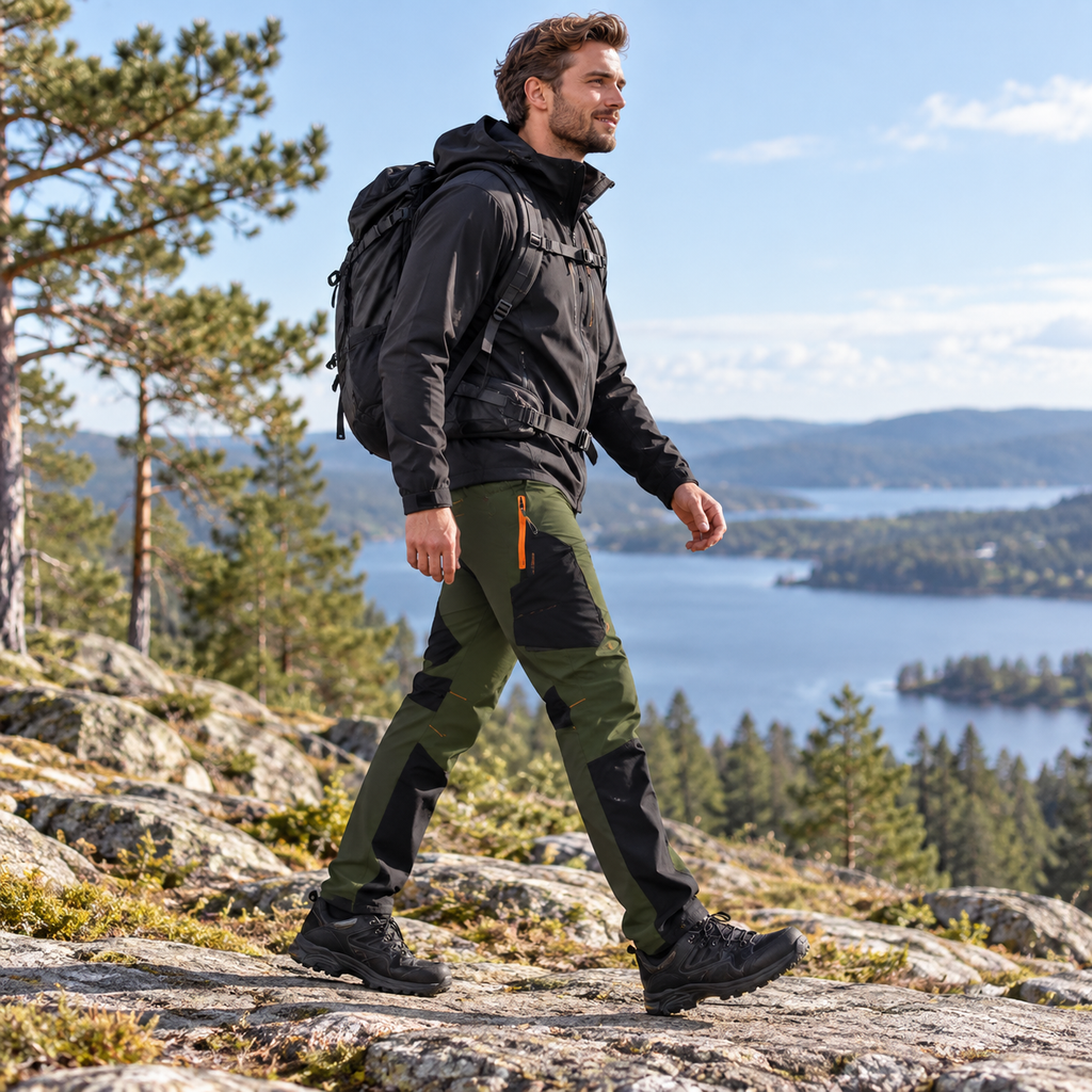 Ademende outdoorbroek voor heren — comfortabele wandelbroek