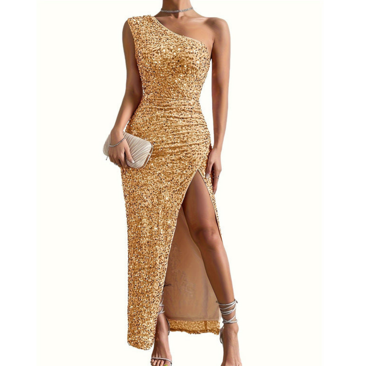 Glitterjurk voor dames — elegante feestjurk met glitterdetails