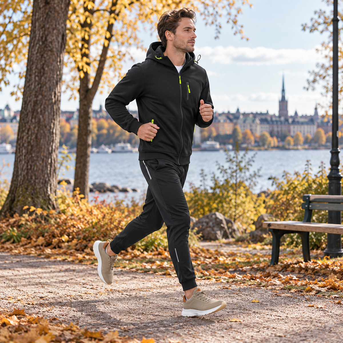 Herenhoodie met ritssluiting — zachte hoodie van katoenmix met een relaxte pasvorm