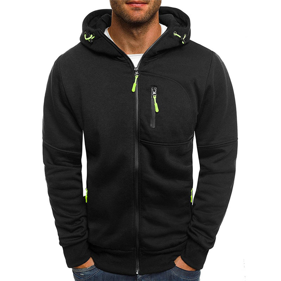 Herenhoodie met ritssluiting — zachte hoodie van katoenmix met een relaxte pasvorm