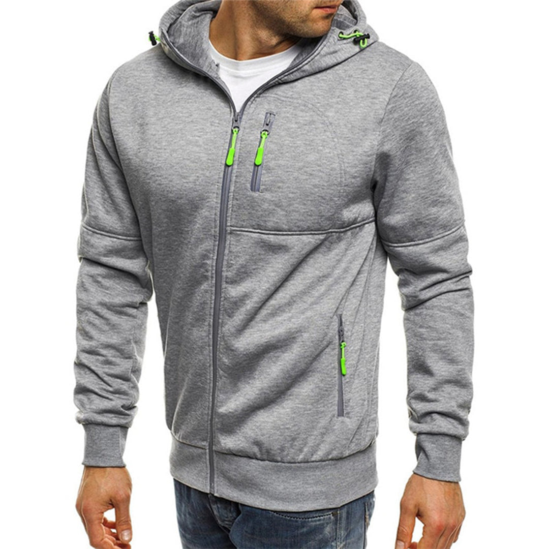 Herenhoodie met ritssluiting — zachte hoodie van katoenmix met een relaxte pasvorm