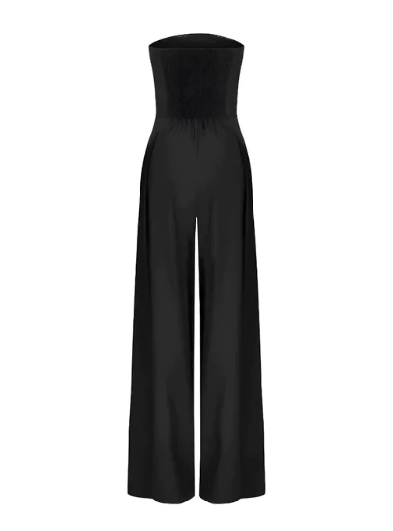Damesjumpsuit, mouwloos — elegant met wijde pasvorm voor de zomer