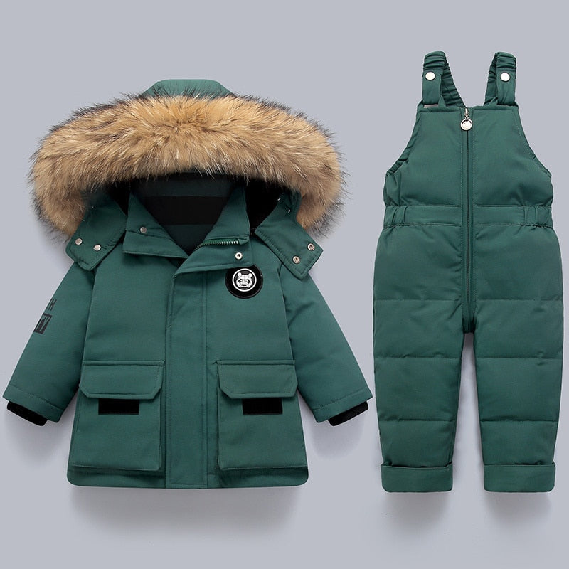 Warme winterset voor kinderen — 2-delige set met jas en broek