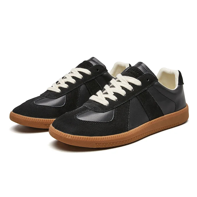 Heren sneakers, textiel — met veters en een antislip, comfortabele zool
