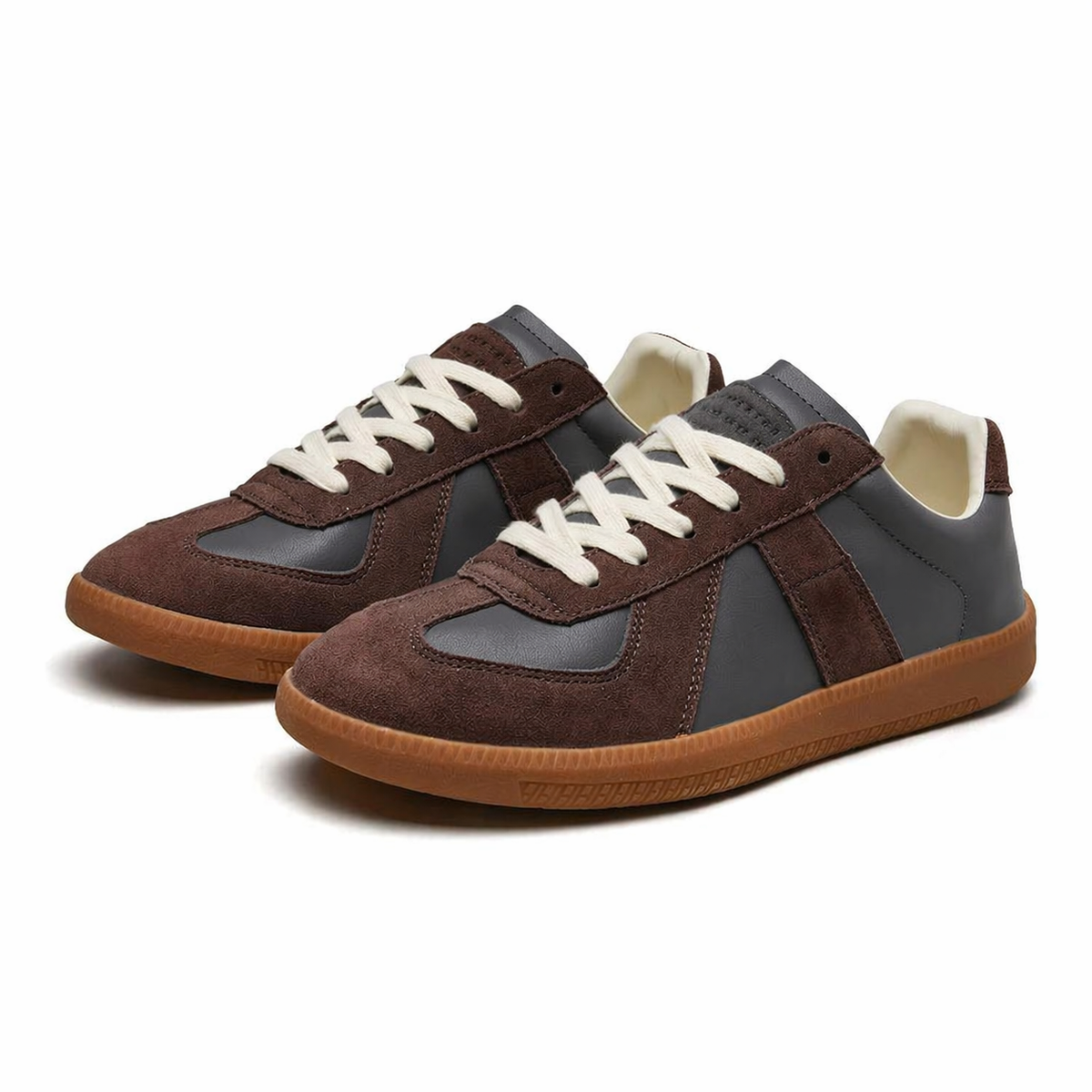 Heren sneakers, textiel — met veters en een antislip, comfortabele zool