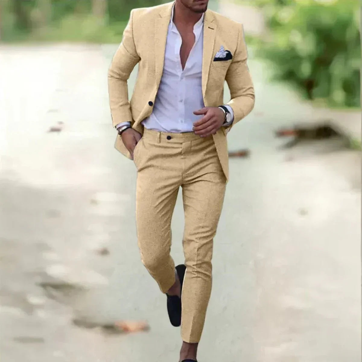 Driedelig herenpak — formeel en elegant met gilet