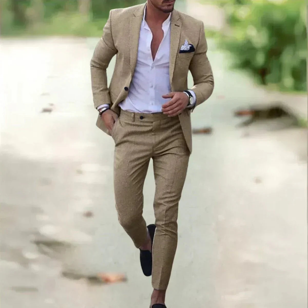 Driedelig herenpak — formeel en elegant met gilet