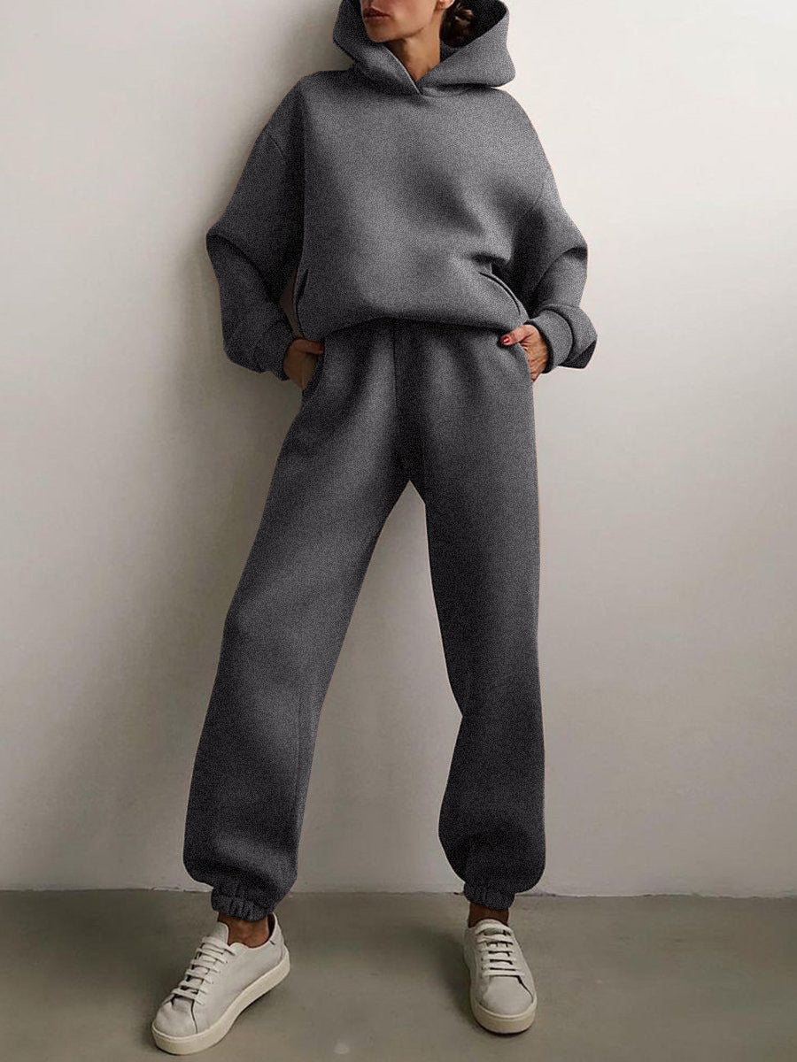 Dames joggingpak — jas en broek met elastische taille en trekkoord