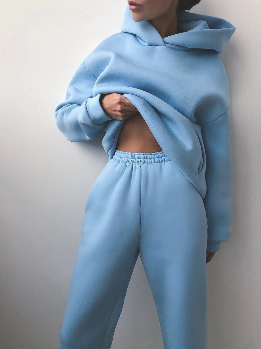 Dames joggingpak — jas en broek met elastische taille en trekkoord