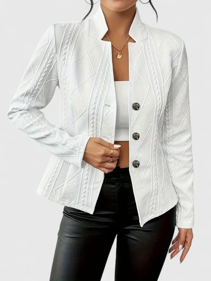 Damesblazer, slim-fit — elegant en minimalistisch voor dagelijks gebruik en feestelijke gelegenheden
