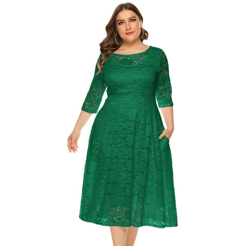 Maxi-jurk voor dames, chiffon — met lange mouwen en lichte stretch