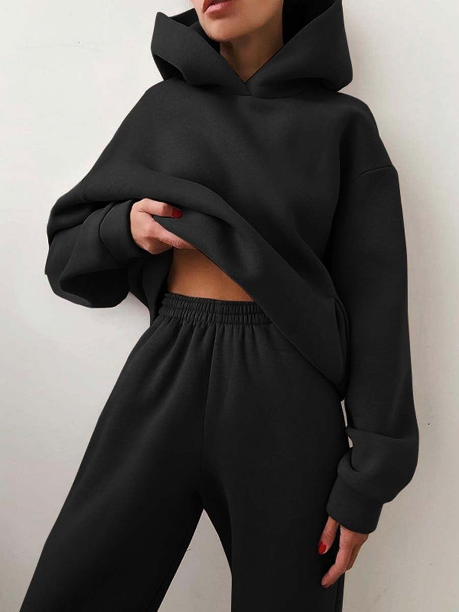 Dames joggingpak — jas en broek met elastische taille en trekkoord