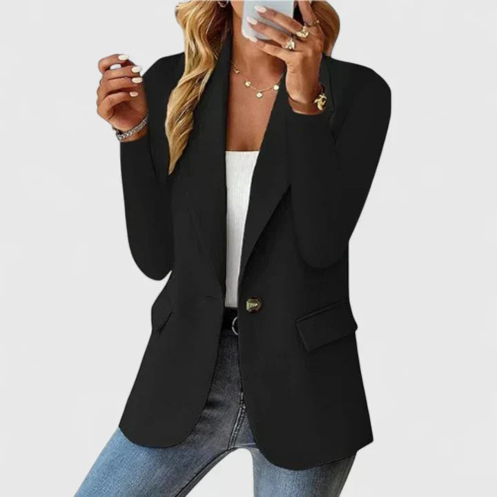 Damesblazer, elegant — getailleerde pasvorm, tijdloos voor elke gelegenheid