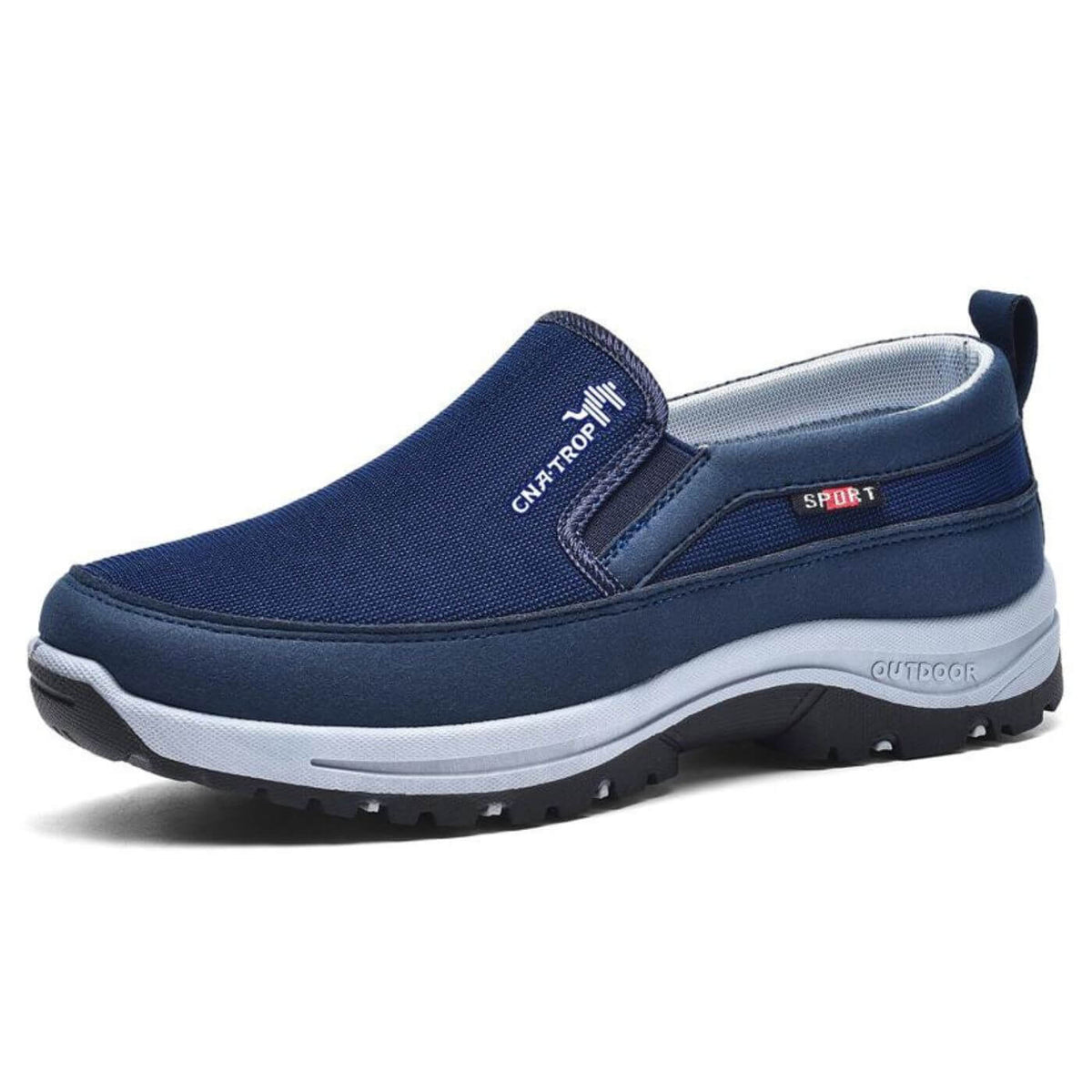 Heren orthopedische schoenen — textiel met anatomisch voetbed en schokabsorberende zool