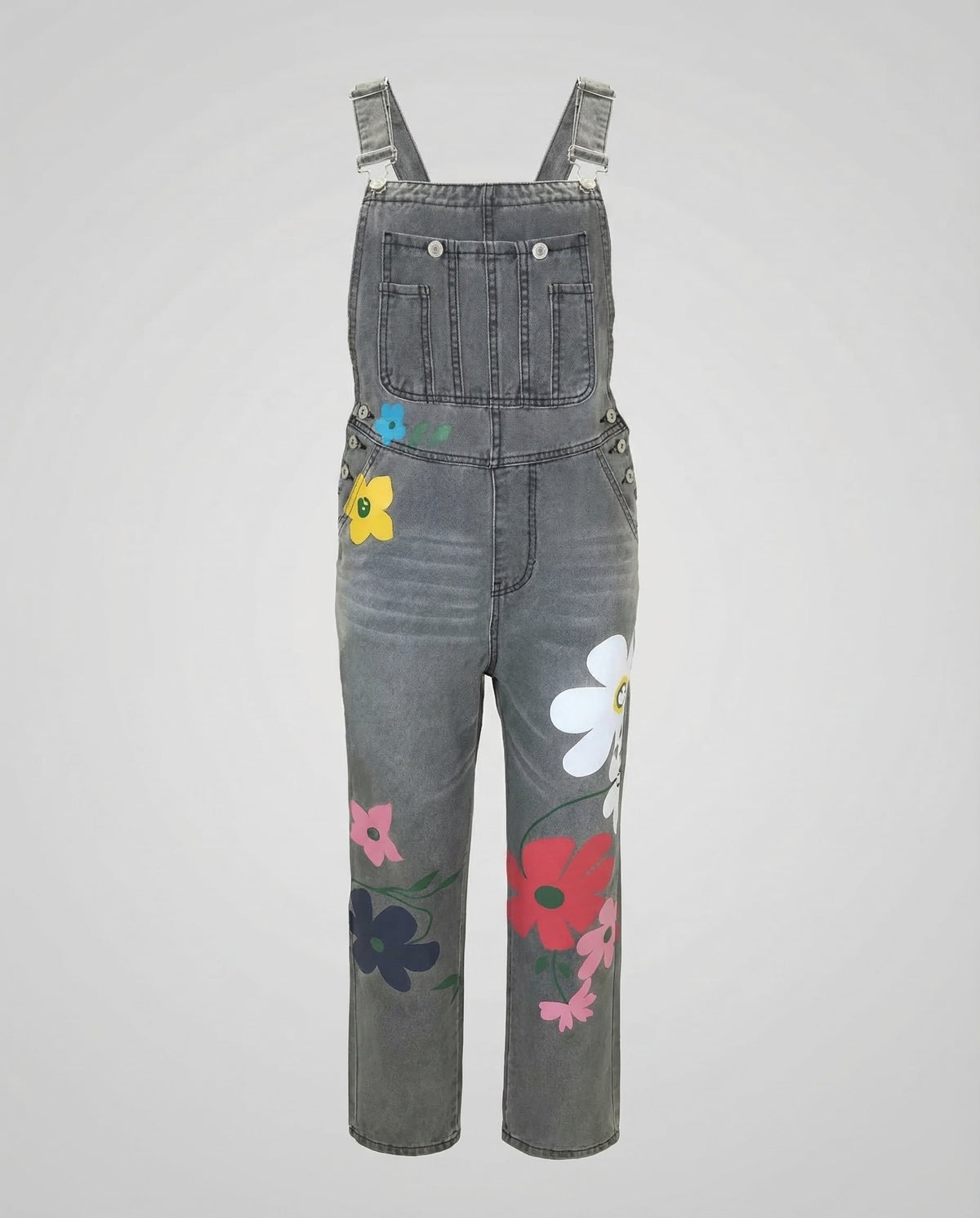 Dames denim overall, mouwloos — stijlvolle jumpsuit van denim