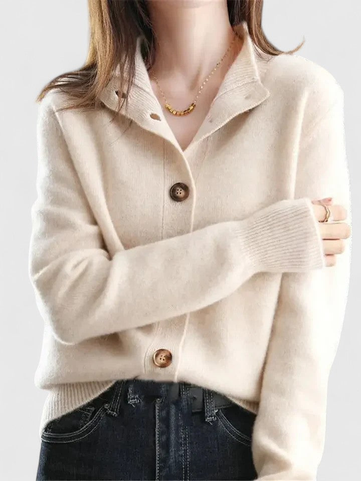Dames gebreid vest — elegant en zacht, perfect om in laagjes te dragen