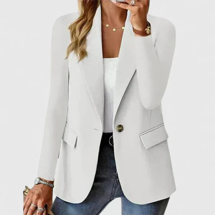 Damesblazer, elegant — getailleerde pasvorm, tijdloos voor elke gelegenheid
