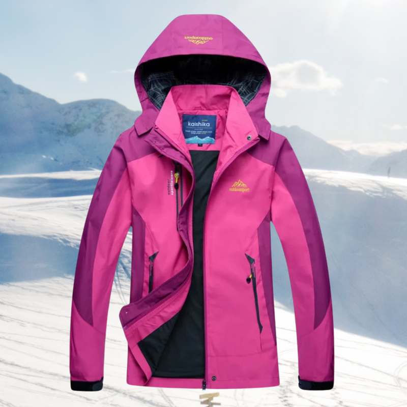 Dames functionele jas — wind- en waterdichte outdoorjas met capuchon