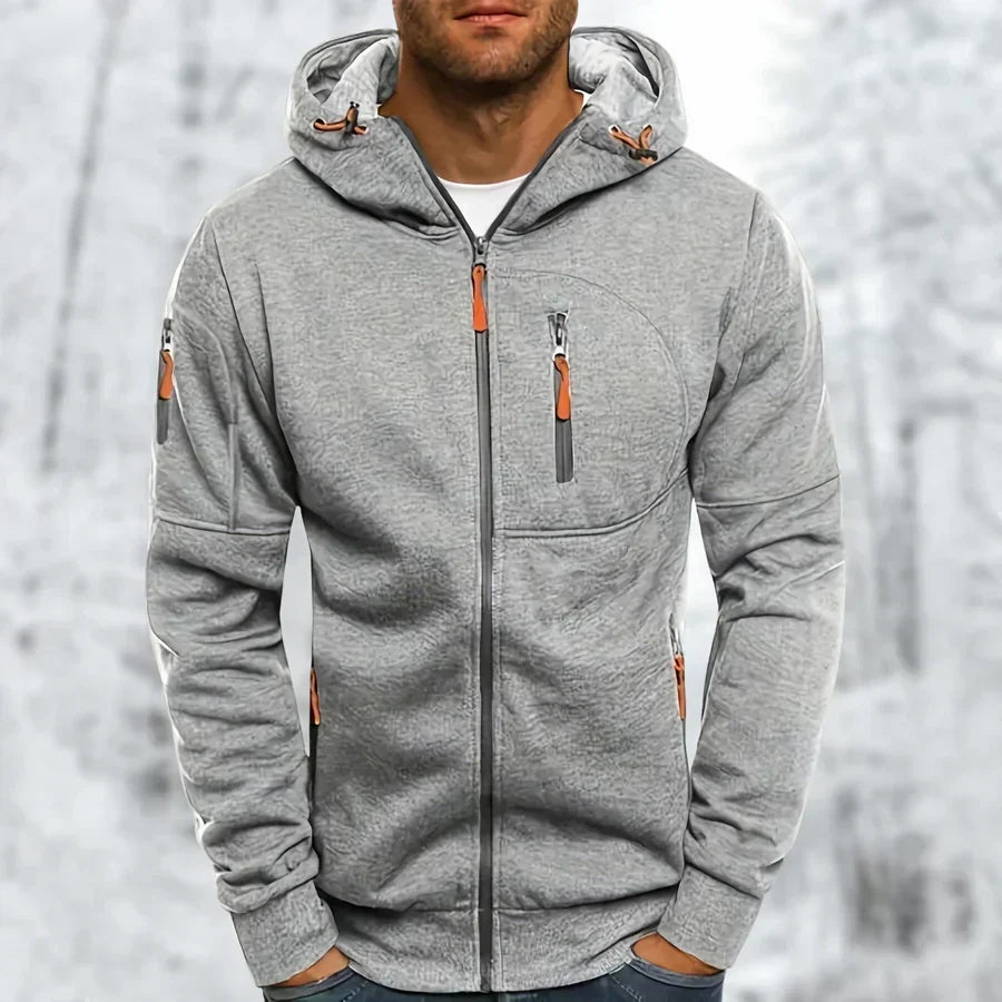 Herenhoodie — comfortabele jas met capuchon en ritssluiting